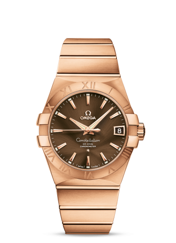 Omega Constellation Co-Axial 38 Red Gold / Brown